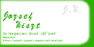 jozsef wiszt business card